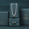 15.45 Ct Lab-Grown Diamond Tennis Necklace & Emerald-Cut Green Pendant Earring Set
