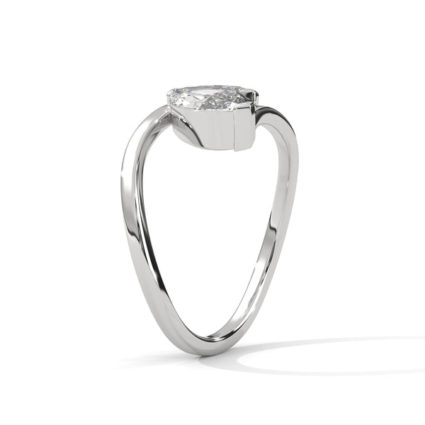 2.00 CT Marquise Lab-Grown Diamond Twin Stone Open Ring