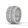 5.56 CT Round & Oval Lab-Grown Diamond Multi-Row Eternity Band Ring
