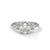 2.31 CT Asscher Cut Lab-Grown Diamond Three-Stone Ring with Emerald Side Stones