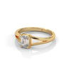 1 CT Emerald Cut Lab-Grown Diamond Minimal Split Shank Ring