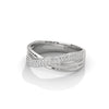 0.27 CT Round Lab-Grown Diamond Criss-Cross Pavé Designer Ring