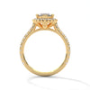 2.72 CT Pear & Round Lab-Grown Diamond Halo Engagement Ring
