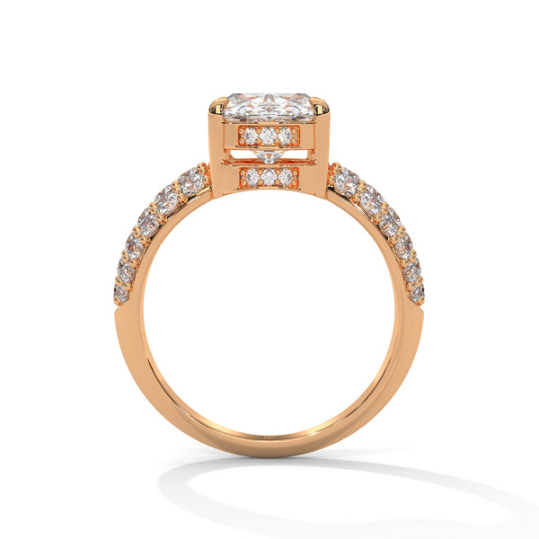 3.95 CT Oval & Round Lab-Grown Diamond Multi-Row Pave Luxury Ring