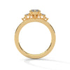 1.85 CT Marquise Cut Lab-Grown Diamond Three-Stone Ring with Emerald & Round Accents