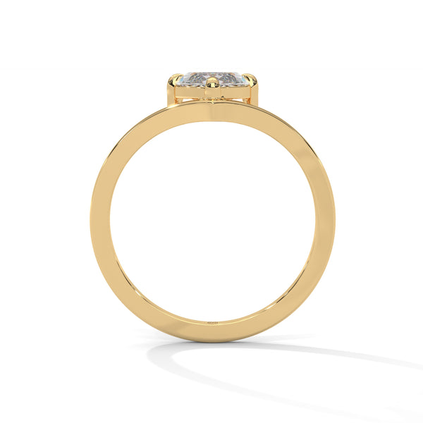 1.50 CT Marquise Cut Lab-Grown Diamond V-Shaped Solitaire Ring