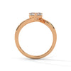 1.00 CT Heart Shape Lab-Grown Diamond Open Twist Solitaire Ring