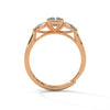 1.50 CT Emerald Cut Lab-Grown Diamond Three-Stone Ring with Pear Side Stones
