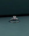 2.23 CTW Radiant Cut Floral Accent CVD Lab-Grown Diamond Engagement Ring