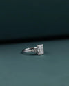 2.23 CTW Radiant Cut Floral Accent CVD Lab-Grown Diamond Engagement Ring
