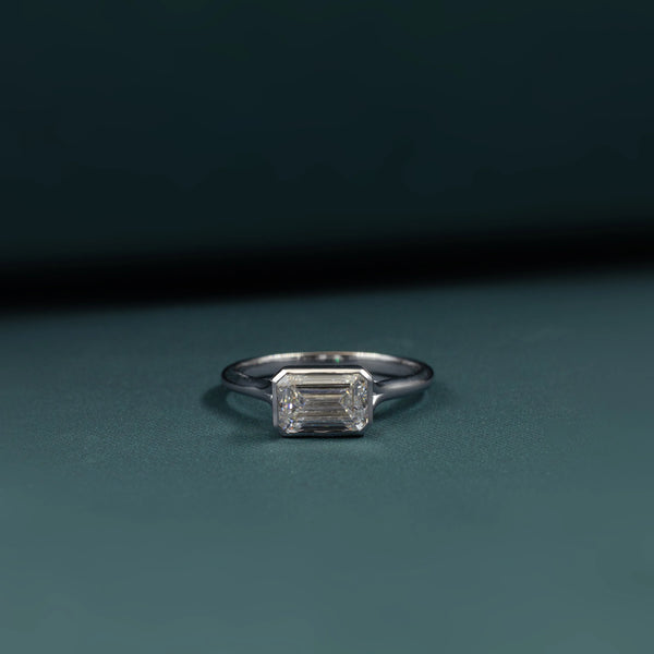 2.03 CTW Emerald Cut CVD Lab-Grown Diamond Solitaire Ring
