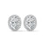 2.24 CT Oval Cut Halo CVD Lab-Grown Diamond Stud Earrings