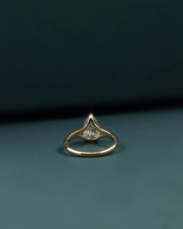 2.01 CT Pear Cut Solitaire Lab-Grown Diamond Engagement Ring