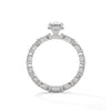 3.07 CT Oval & Round Lab-Grown Diamond Eternity Engagement Ring
