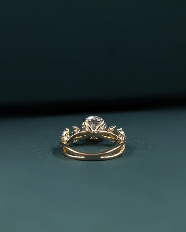 2.56 CTW Round Brilliant Cut Floral Lab-Grown Diamond Engagement Ring