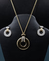 1.94 CTW Round CVD Lab-Grown Diamond Circle Pendant & Earring Set