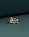 3.54 CT Pear & Emerald Cut CVD Lab-Grown Diamond Open Wrap Ring