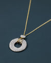 1.94 CTW Round CVD Lab-Grown Diamond Circle Pendant & Earring Set