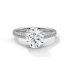 2.22 CT Round Cut Lab-Grown Diamond Pave Engagement Ring