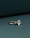 2.79 CTW Oval CVD Lab-Grown Diamond Pavé Engagement Ring with Matching Band