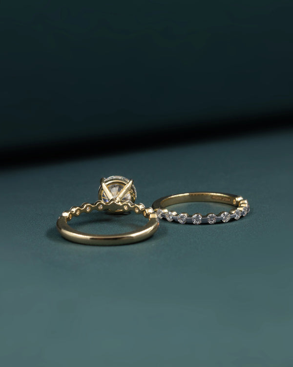 2.71 CT Oval Cut CVD Lab-Grown Diamond Pave Engagement Ring