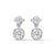 1.16 CT Round Bezel-Set Drop CVD Lab-Grown Diamond Earrings