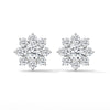 2.92 CT Round Floral Cluster CVD Lab-Grown Diamond Earrings