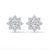 2.92 CT Round Floral Cluster CVD Lab-Grown Diamond Earrings