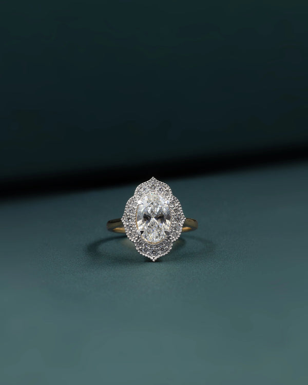 2.27 CT Oval Halo Lab-Grown Diamond Ring