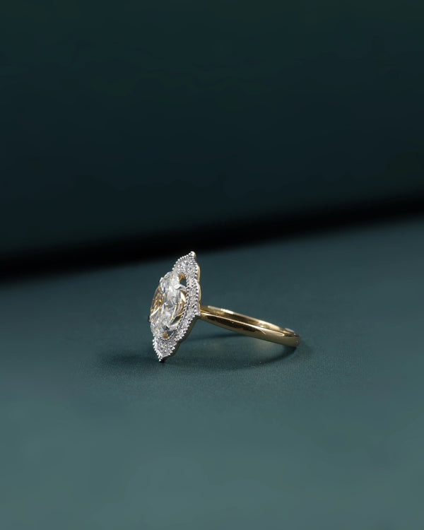 2.27 CT Oval Halo Lab-Grown Diamond Ring