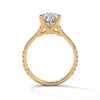3.77 CT Pear Cut Lab-Grown Diamond Split Shank Pavé Engagement Ring