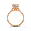 3.77 CT Pear Cut Lab-Grown Diamond Split Shank Pavé Engagement Ring