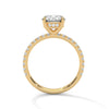 2.47 CT Round Cut Lab-Grown Diamond Pavé Engagement Ring