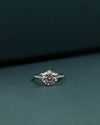 3.21 CT Round Brilliant CVD Lab-Grown Diamond Pave Engagement Ring