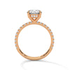 2.47 CT Round Cut Lab-Grown Diamond Pavé Engagement Ring