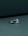 2.34 CT Radiant Cut CVD Lab-Grown Diamond Split Shank Pave Engagement Ring