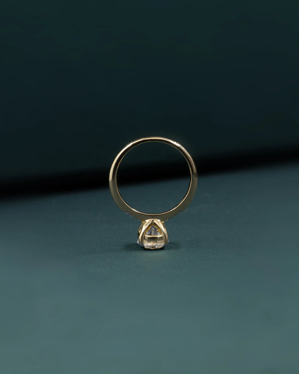 1.57 Carat Pear & Emerald Cut CVD Lab-Grown Diamond Solitaire Ring
