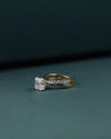 2.42 CTW Asscher Cut CVD Lab-Grown Diamond Twisted Pave Engagement Ring