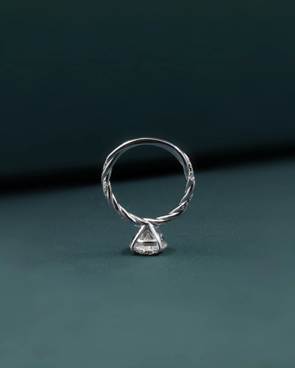 2.64 CTW Round Brilliant Lab-Grown Diamond Twisted Solitaire Ring