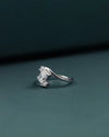 1.11 CTW Emerald Cut Lab-Grown Diamond Twist Engagement Ring