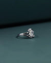 1.11 CTW Emerald Cut Lab-Grown Diamond Twist Engagement Ring