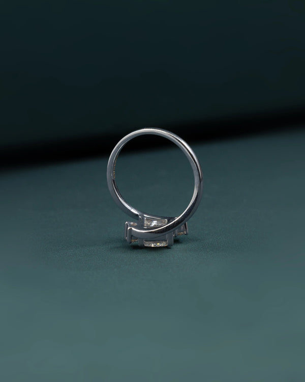 1.14 CTW Princess Cut Lab-Grown Diamond Bypass Engagement