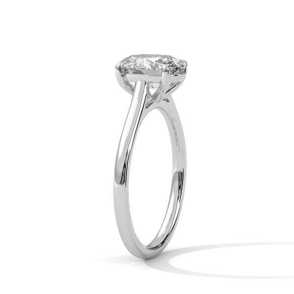 2.00 CT Oval Cut Lab-Grown Diamond Solitaire Engagement Ring