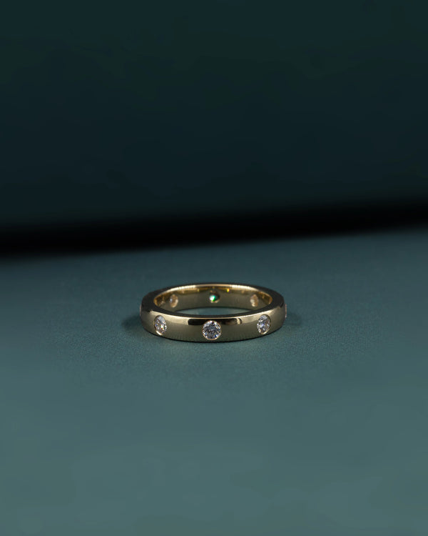 1.14 CTW Round Cut Bezel-Set CVD Lab-Grown Diamond Band Ring