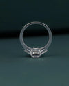 2.36 CTW Emerald Cut Three Stone Lab-Grown Diamond Engagement Ring