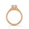 1.97 CT Emerald Cut Lab-Grown Diamond Pave Engagement Ring