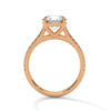 2.22 CT Round Cut Lab-Grown Diamond Pave Engagement Ring
