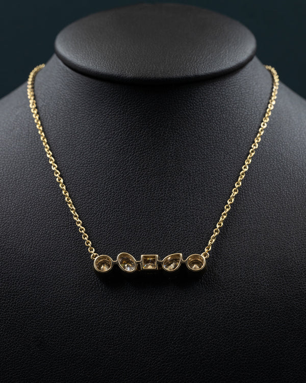 3.23 CTW Multi-Shape Bezel Set Lab-Grown Diamond Necklace