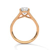 2.13 CT Cushion Cut Lab-Grown Diamond Pave Solitaire Ring