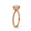 2.47 CT Round Cut Lab-Grown Diamond Pavé Engagement Ring
